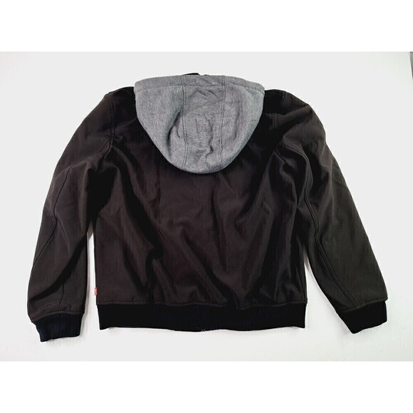 LEVIS Men's Hooded Softshell Full Zip Jacket Black Size Large - Picture 6 of 6